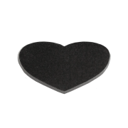 Grabstein Herz aus Granit ca. 25cm x 15cm und 2cm dick, schwarz